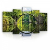 Consalnet Vászonkép 5 darabos, Erdőt átszelő folyó 100x60 cm méretben