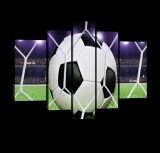 Consalnet Vászonkép, 5 darabos, Focilabda a hálóban 170x100 cm méretben