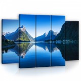 Consalnet Vászonkép, 5 darabos Folyó a hegyek közt 150x100 cm méretben