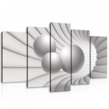Consalnet Vászonkép 5 darabos, Gömbök az alagútban 3D 100x60 cm méretben