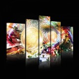 Consalnet Vászonkép, 5 darabos, Gömbök puzzle alagútban 170x100 cm méretben