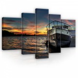 Consalnet Vászonkép, 5 darabos, Hajó 170x100 cm méretben