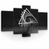 Consalnet Vászonkép, 5 darabos, Háromszög absztrakt 170x100 cm méretben