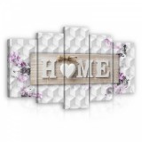 Consalnet Vászonkép 5 darabos, HOME felirat 100x60 cm méretben