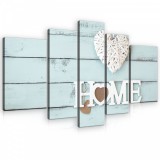 Consalnet Vászonkép, 5 darabos, Home felirat 170x100 cm méretben