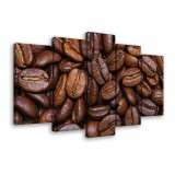 Consalnet Vászonkép 5 darabos,Kávészemek 100x60 cm méretben