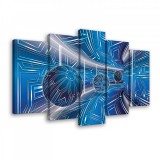 Consalnet Vászonkép 5 darabos, Kék alagút golyőval100x60 cm méretben