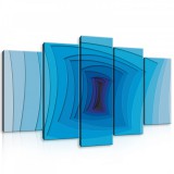 Consalnet Vászonkép 5 darabos Kék átmenetes 3D hatású kép 100x60 cm méretben
