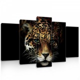 Consalnet Vászonkép 5 darabos, Leopárd 100x60 cm méretben