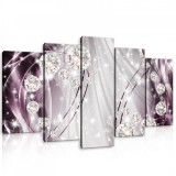 Consalnet Vászonkép 5 darabos, Lilás árnyalatú ABSZTRAK 100x60 cm méretben