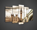 Consalnet Vászonkép 5 darabos, London 100x60 cm méretben