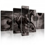 Consalnet Vászonkép, 5 darabos, Lovas absztrakt 170x100 cm méretben