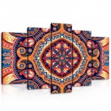 Consalnet Vászonkép 5 darabos, Mandala 100x60 cm méretben