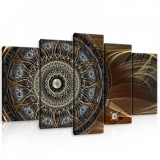 Consalnet Vászonkép 5 darabos, Mandala motívum háttér mintával 100x60 cm méretben