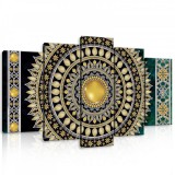 Consalnet Vászonkép 5 darabos, Mandala sötét háttérrel100x60 cm méretben