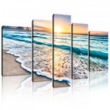 Consalnet Vászonkép, 5 darabos, Napos tenger 170x100 cm méretben