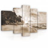 Consalnet Vászonkép, 5 darabos, Napsütéses tengerpart 170x100 cm méretben