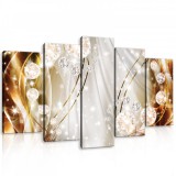 Consalnet Vászonkép 5 darabos, Narancssárga árnyalatú ABSZTRAK 100x60 cm méretben