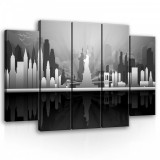 Consalnet Vászonkép, 5 darabos New York fekete-fehérben 150x100 cm méretben