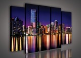 Consalnet Vászonkép, 5 darabos New York fényei 150x100 cm méretben