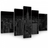 Consalnet Vászonkép, 5 darabos, New York körvonalai 170x100 cm méretben