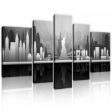 Consalnet Vászonkép, 5 darabos, New York szürkében 170x100 cm méretben