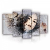 Consalnet Vászonkép 5 darabos, Női portré 100x60 cm méretben
