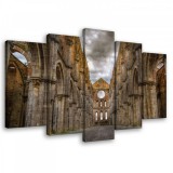 Consalnet Vászonkép 5 darabos, Nyílt várfalak 100x60 cm méretben