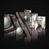 Consalnet Vászonkép, 5 darabos, Orchidea gömbökkel 170x100 cm méretben