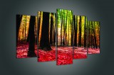 Consalnet Vászonkép 5 darabos, Őszi erdő 100x60 cm méretben