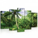 Consalnet Vászonkép 5 darabos, Pálmafák,pálma levelek 100x60 cm méretben