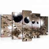 Consalnet Vászonkép 5 darabos, Puzzle alagút golyókkal 3D100x60 cm méretben