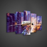 Consalnet Vászonkép 5 darabos, Repülő 100x60 cm méretben