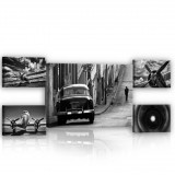 Consalnet Vászonkép, 5 darabos Repülők és autó variálható elrendezésben