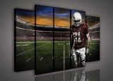 Consalnet Vászonkép, 5 darabos Rugby játékos a pályán 150x100 cm méretben