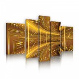 Consalnet Vászonkép, 5 darabos, Sárga alagút 170x100 cm méretben