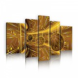 Consalnet Vászonkép, 5 darabos, Sárga alagút golyókkal 170x100 cm méretben