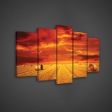 Consalnet Vászonkép 5 darabos, Szántóföld 100x60 cm méretben