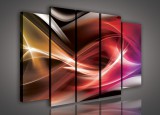 Consalnet Vászonkép, 5 darabos Színes absztrakt 150x100 cm méretben