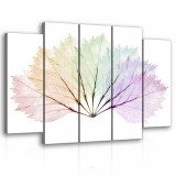 Consalnet Vászonkép, 5 darabos Színes levelek 150x100 cm méretben
