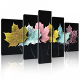 Consalnet Vászonkép, 5 darabos, Színes levelek 170x100 cm méretben