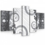 Consalnet Vászonkép, 5 darabos, Szürke absztrakt 170x100 cm méretben
