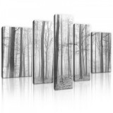 Consalnet Vászonkép, 5 darabos, Szürke erdő 170x100 cm méretben