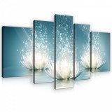 Consalnet Vászonkép, 5 darabos, Tavi rózsák 170x100 cm méretben