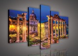 Consalnet Vászonkép, 5 darabos, Templom romok 170x100 cm méretben