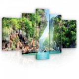 Consalnet Vászonkép, 5 darabos, Tenger a szakadékok közt 170x100 cm méretben