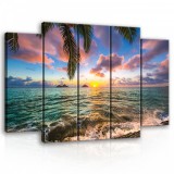 Consalnet Vászonkép, 5 darabos Tenger látkép 150x100 cm méretben