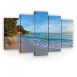 Consalnet Vászonkép 5 darabos, Tenger part 100x60 cm méretben