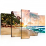 Consalnet Vászonkép 5 darabos, Tengerpart 100x60 cm méretben