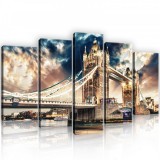 Consalnet Vászonkép 5 darabos, Tower Bridge,London 100x60 cm méretben
